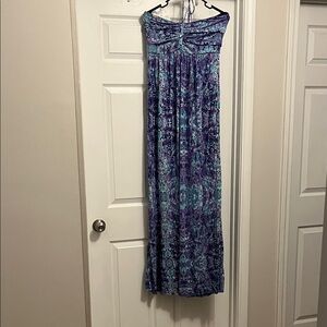 Faded Glory Strapless Dress in Purple and Blue